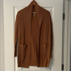 CALIA by Carrie Underwood Ribbed Brown Sweater